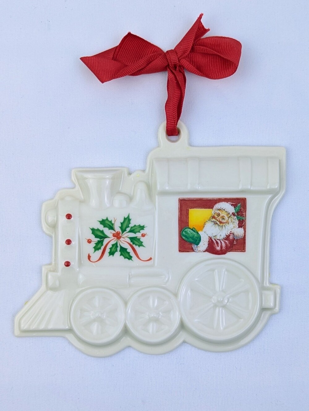 Lenox Holiday Train Cookie Press Porcelain Ornament Christmas Holiday